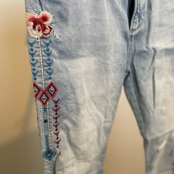 DRIFTWOOD Light Blue Embroidered Jeans - Picture 2 of 5